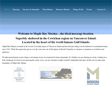 Tablet Screenshot of maplebaymarina.com